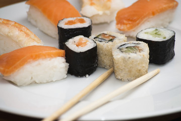 Tasty Japanese sushi set