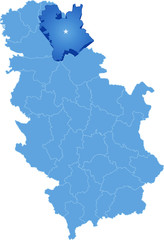 Map of Serbia, Subdivision Central Banat District