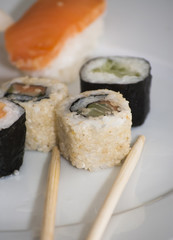 Tasty Japanese sushi set