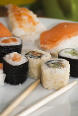 Tasty Japanese sushi set