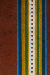 Colorful geometric pattern on the wall