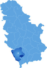 Map of Serbia, Subdivision Pec District