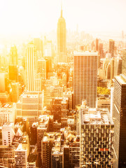 Sunset in Manhattan with the Empire State Building