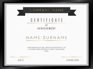 Vector Certificate Template with Luxury Design 