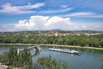 Stof per meter Rhône, Avignon, Frankrijk © vdvtut