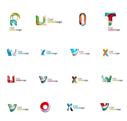 Set of universal company logo ideas, business icon collection