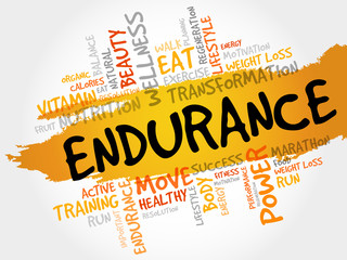 ENDURANCE word cloud, fitness, sport, health concept