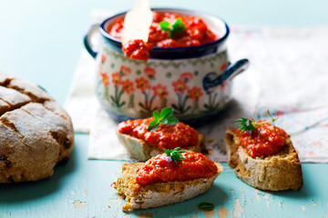 paste from baked sweet pepper