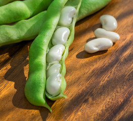 White beans, pod