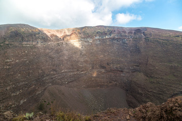 Vesuvius volcano crater