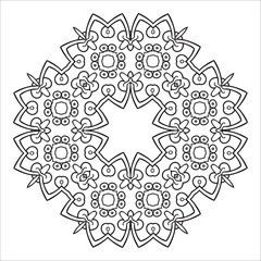 Hand drawing zentangle mandala element. Italian majolica style