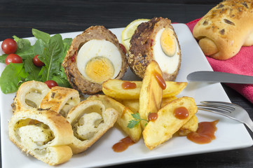 Colorful meal on the plate