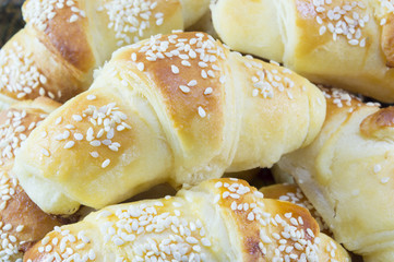 Homemade pastry with sesame