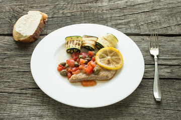 Kalbsschnitzel mit Zitronensauce