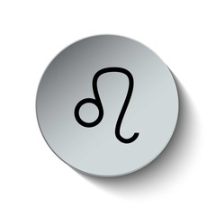 Leo icon. Zodiac sign. Horoscope icon. Vector Illustration. Butt