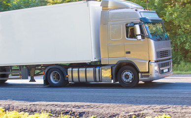 truck goes on the highway