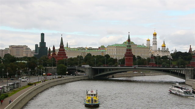Moscow, Russia. The Kremlin and the Moscow River.
