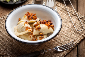 Homemade dumplings.