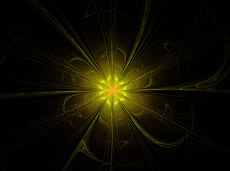 abstract fractal  pattern on blackbackground