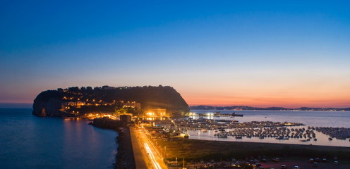 Sunset behind the island of Nisida, Naples