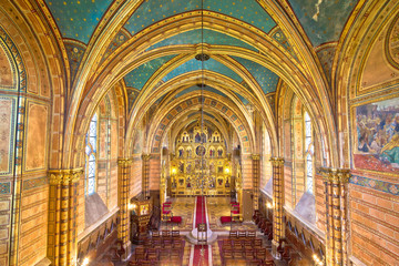 Fototapeta na wymiar Krizevci cathedral of Holy Trinity interior