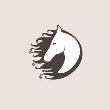 Vector logo horse. template for your business. Pegasus creative