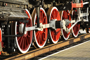 Old locomotive wheels шт Brest. Belarus