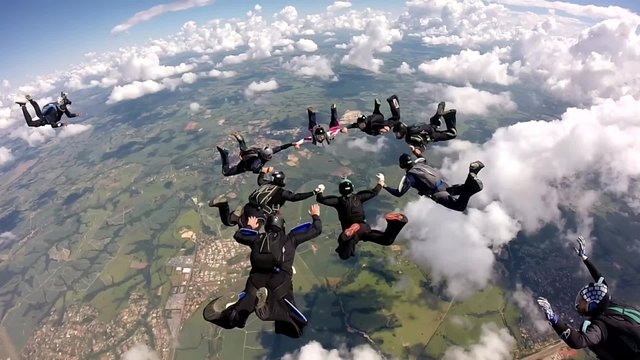Skydiver point of view