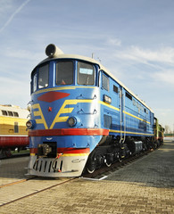 Electric locomotive in Brest. Belarus