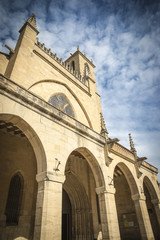Fototapeta na wymiar San Juan Bautista church in Obanos, Navarra, Spain