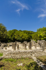 Fototapeta na wymiar View at ruins of ancient city Butrint in Albania