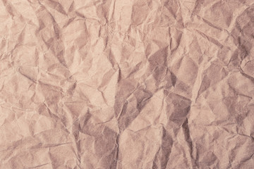 Brown crumpled paper for background
