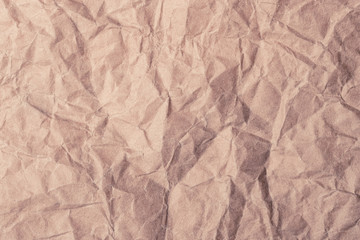 Fototapeta premium Brown crumpled paper for background