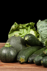 Assortment of green vegetables