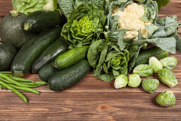 Assortment of green vegetables