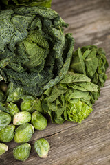 Fototapeta premium Assortment of green vegetables