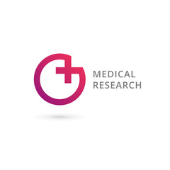 Cross plus medical logo icon design template elements