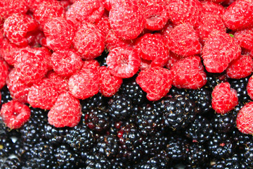blackberries and raspberry