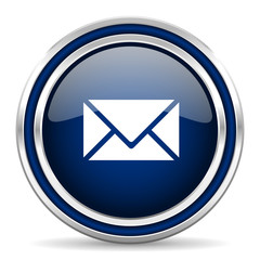 email blue glossy web icon