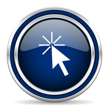 click here blue glossy web icon