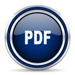 pdf blue glossy web icon