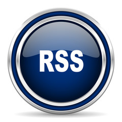 rss blue glossy web icon