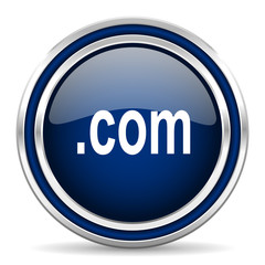 com blue glossy web icon