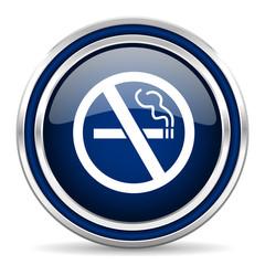 no smoking blue glossy web icon