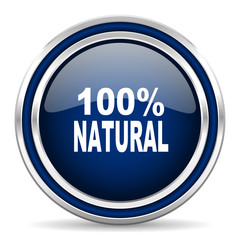 natural blue glossy web icon