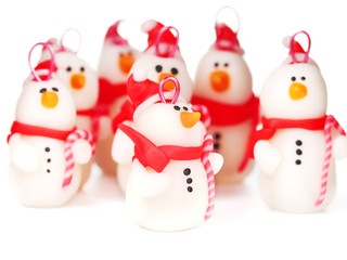 Handmade snowmen, christmas decoration