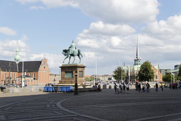 Place de Christiansborg à Copenhague, Danemark	