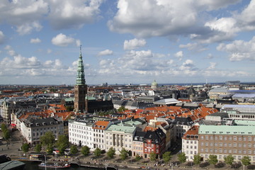 Fototapeta na wymiar Panorama à Copenhague, Danemark 