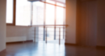 Glass wall in the office building