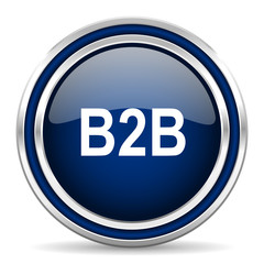 b2b blue glossy web icon